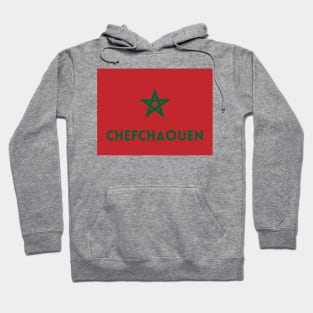 Chefchaouen City in Moroccan Flag Hoodie